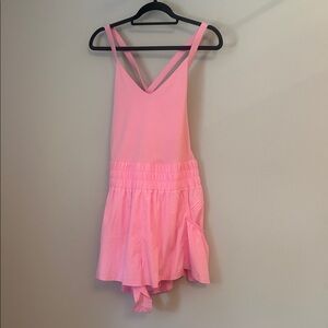 Free people pink active romper
